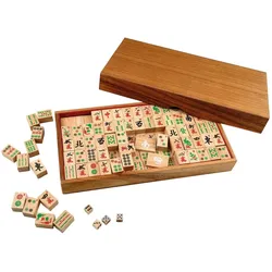 Philos Mah Jongg, aus Holz, mit arabischen Zahlen