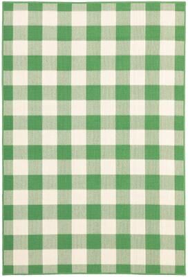 The Gray Barn Style Haven Gingham Check Indoor/Outdoor Area Rug..