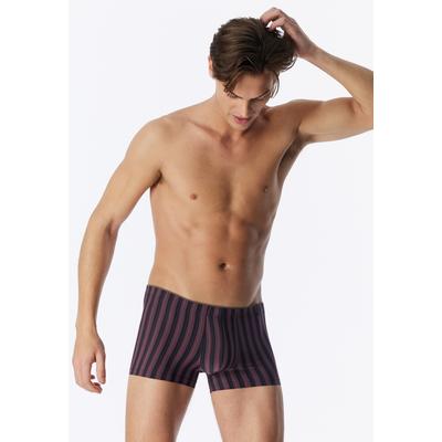 Boxer SCHIESSER "Long Life Soft", Herren, Gr. 7, braun (325, braun), Single Jersey, Obermaterial: 55% Modal, 35% Polyester, 10% Elasthan, körpernah, Unterhosen, ohne Eingriff, gestreift