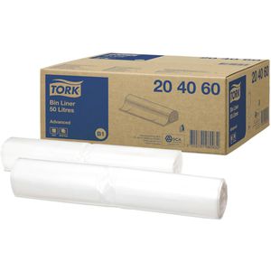Tork Müllbeutel 204060, B1, 50 Liter, transparent, 250 Stück