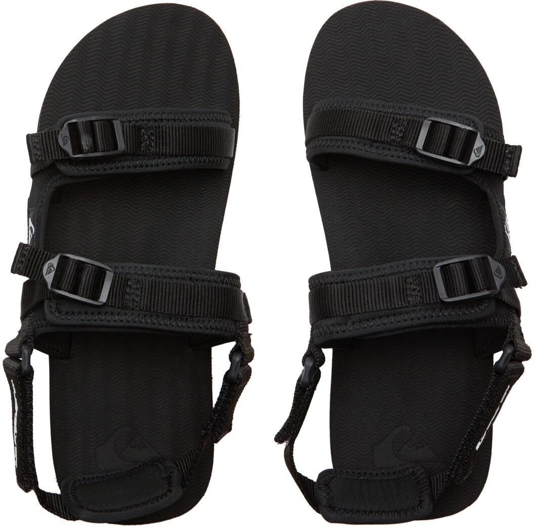 Sandale QUIKSILVER "Monkey Caged", Herren, Gr. 11 (44), schwarz (schwarz 1), Obermaterial: Textil, Außensohle: Gummi., Schuhe Sandale