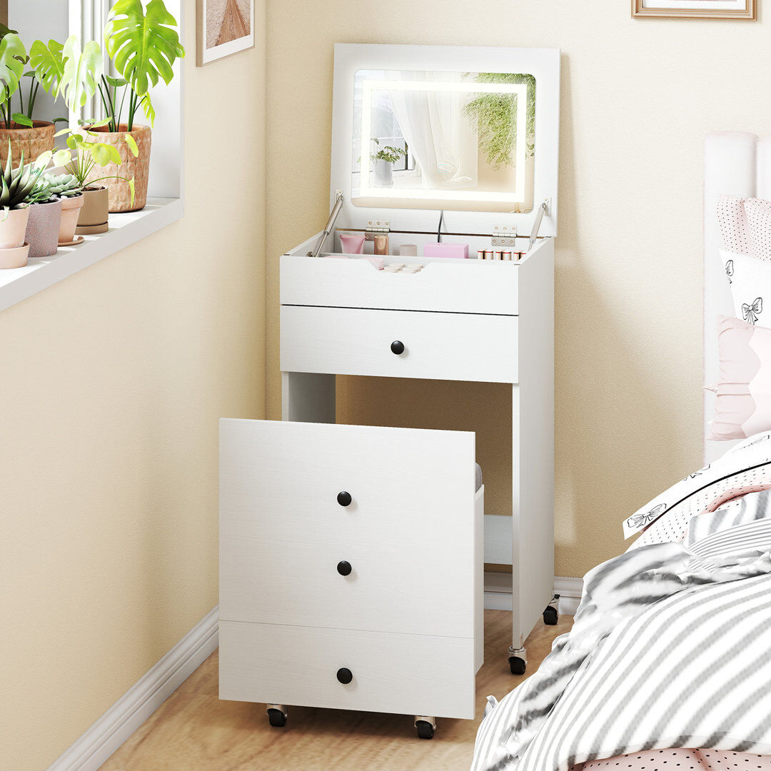 Fairmont Park Dressing Table White 85cm H X 50cm W X 40cm D