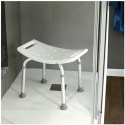 Gedy, Badewannensitz + Duschhocker, 107202 Friend Badhocker – Höhenverstellbar 40 bis 58 cm – Weiss und Silber