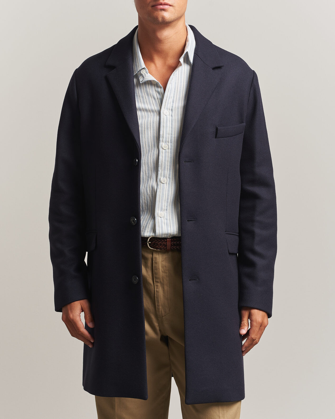 Gant Classic Wool/Cashmere Coat Evening Blue men M Blå