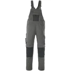 MASCOT Leipzig Latzhose mit Knietaschen UNIQUE Dunkelanthrazit / Schwarz 66 - 12069-203-1809-82C66 - Dunkelanthrazit / Schwarz