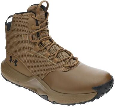 Under Armour Micro G Stellar Mid (Men's) Outdoor in Coyote/Coyote/Black, Size 12.5 M, Leather/Rubber/Textile