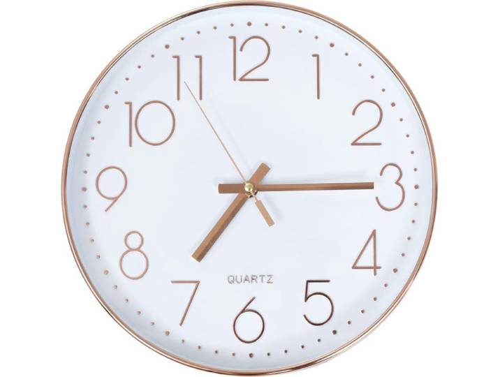 vidaXL - Wandklok - 30 - cm - roségoud