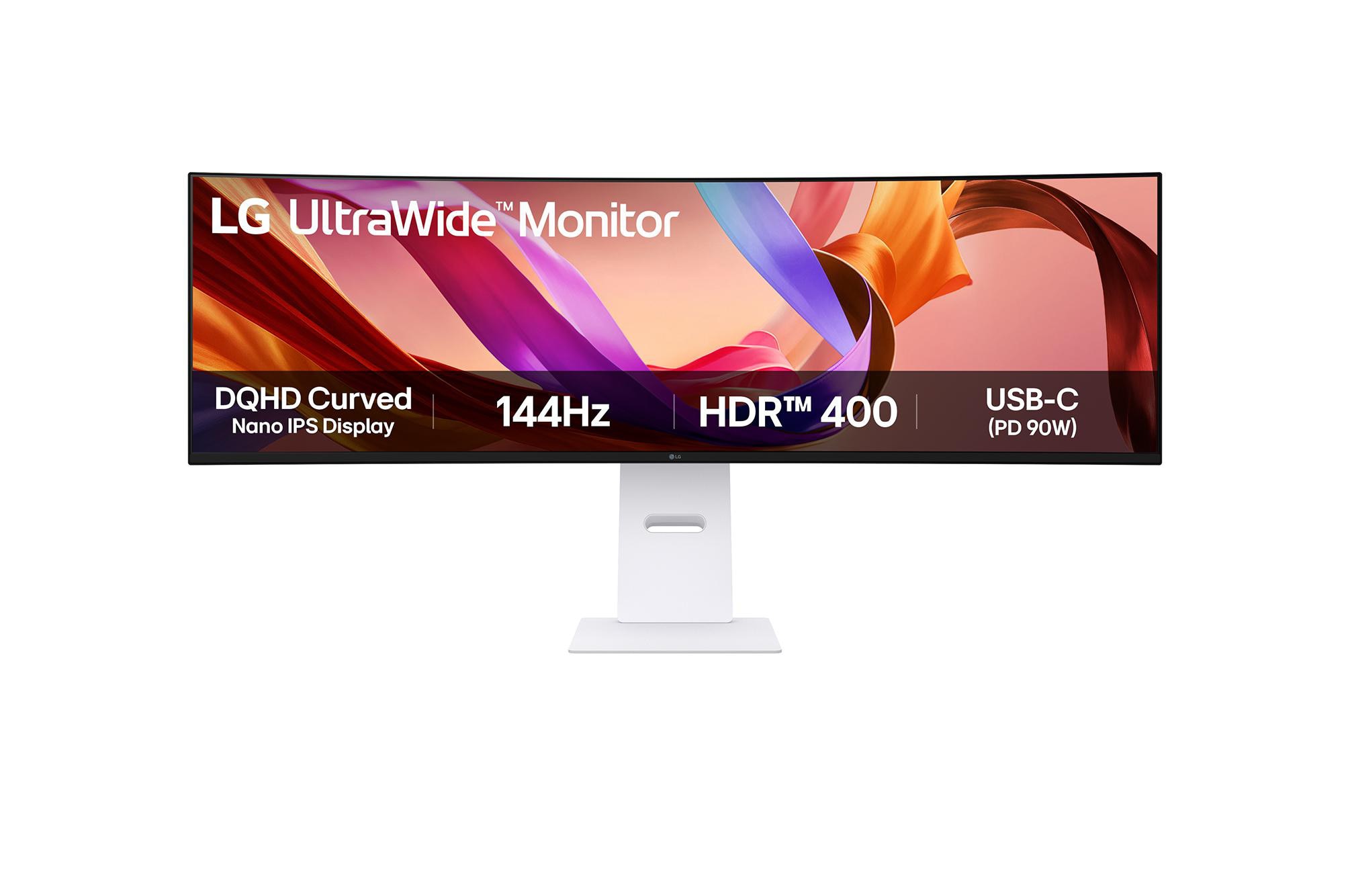 LG Electronics LG UltraWide 49U950A-W 49 Zoll DQHD Curved Nano IPS LED 32:9 144 Hz Office Monitor 49U950A-W.AEU