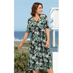 Viskose-Kleid in Druck grün in Größe 44 von DW-Shop, Grün, 44
