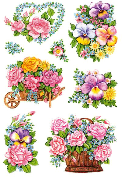 Herma stickers Decor blommor (3) 10st