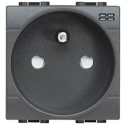 BTicino L4144 LivingLight Steckdose franz. mit Kontroll-Licht SK Anthrazit