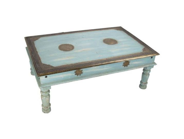 Table Basse en Bois - Handmade - 77x120x46cm - Multicolore - Ethnique - Livré monté