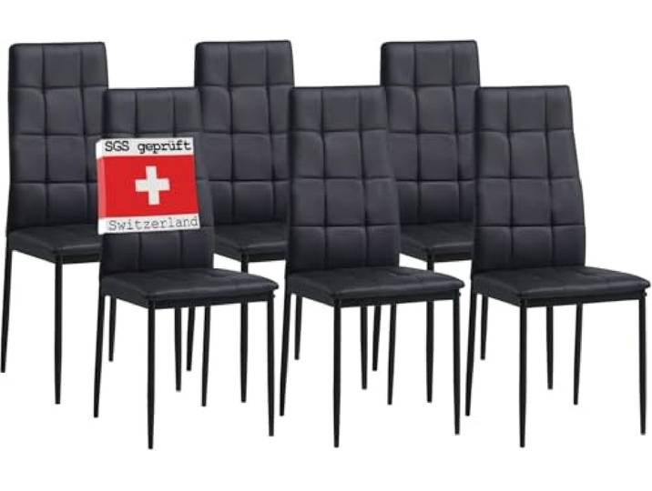 Albatros eetkamerstoelen RIMINI, set van 6, zwart