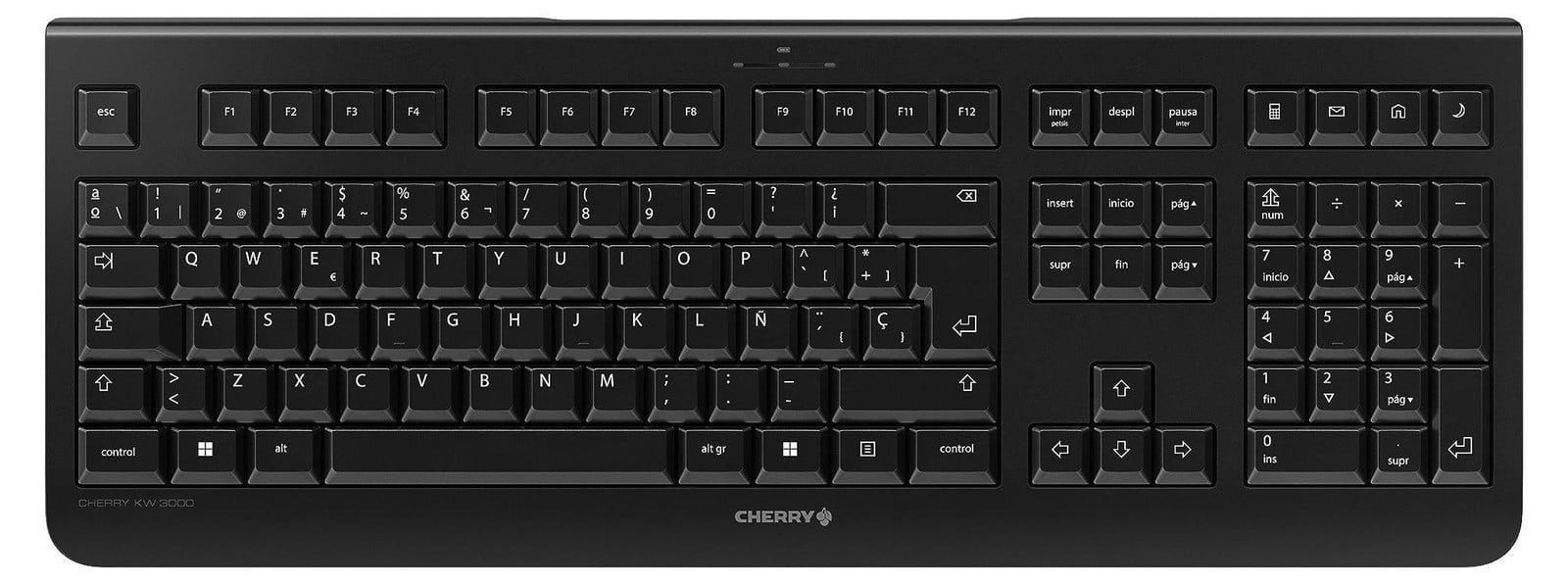 Cherry KW 3000 Draadloos QWERTY Toetsenbord Zwart