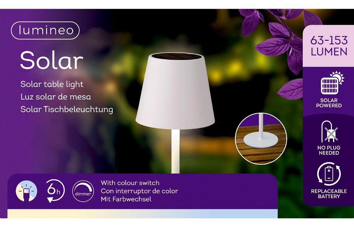 Lumineo LED zonne-energie tafelverlichting
