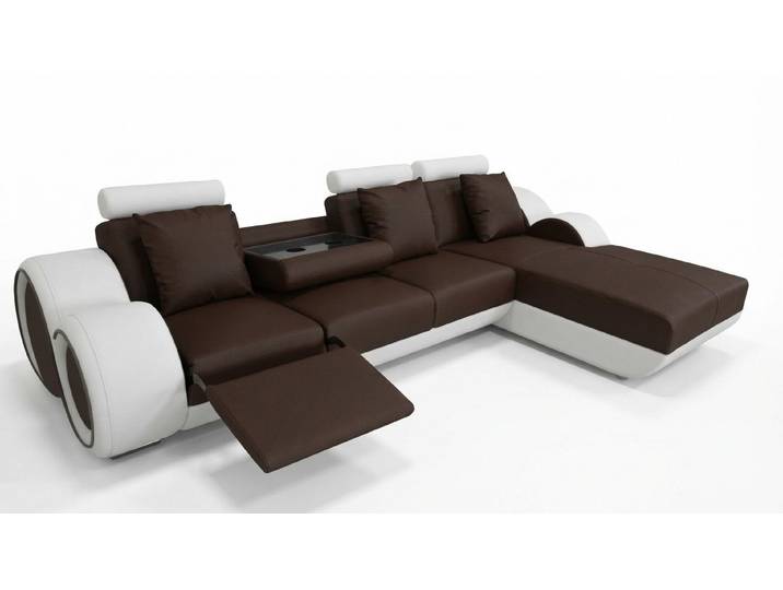 Xlmoebel Ecksofa L-förmiges Leder-Sofa mit USB-Anschluss für entspanntes Wohnen, Ecksofa, Hergestellt in Europa