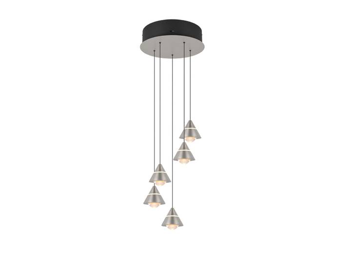 Design hanglamp Romeo 5-lichts nikkel Trio - 337030507