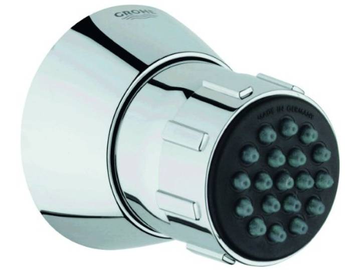GROHE Relexa Pommeau de Douche Latéral 2 Jets (Normal/Massage)\, Tête Rotative\, Chromé\, 28286000 (Import Allemagne)