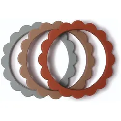 Mushie, Beissring, Beissring Set Blue/Clementine/Natural