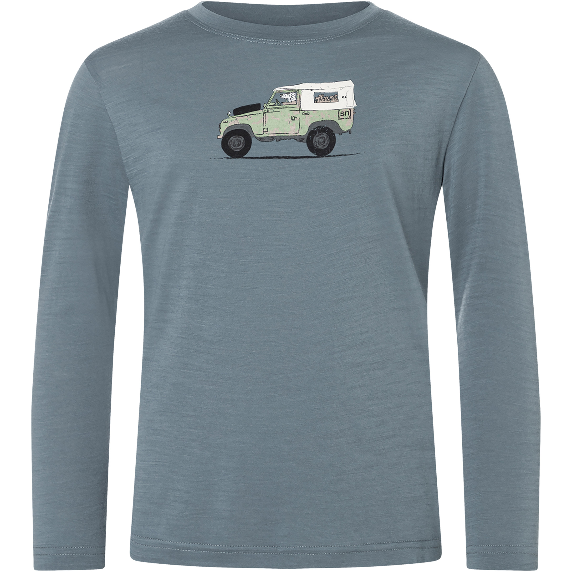 Super.Natural Dog Excursion Kinder Longsleeves blau Größe 110 Hautfreundlich Merinowolle