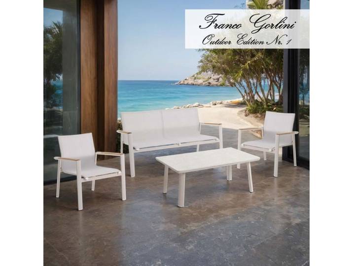 Sungörl Palermo Loungeset inkl. Loungetisch Aluminium/Textilene Weiß