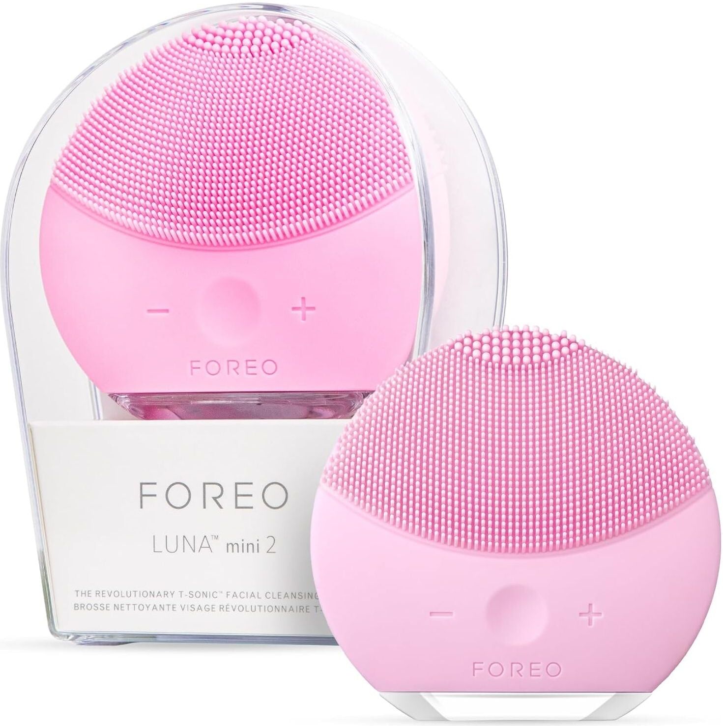 Care+ FOREO LUNA mini 2 Silicone Electric Facial Cleansing Brush – Pearl Pink, New