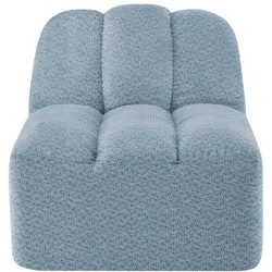 MODFU Sofa ohne Armlehnen, granulierter Fleece, Blau, modulares Design