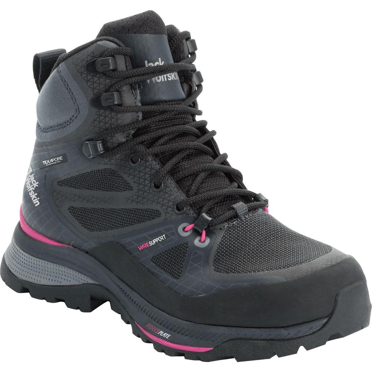 Jack Wolfskin Force Trekker Texapore Mid W black / pink (6066) 3,5 4048612_6066_035