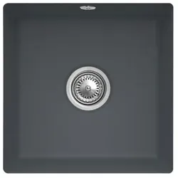 Villeroy und Boch Unterbauspüle 332502i4 mit Ablaufgarnitur und Excenterbetätigung, Graphit