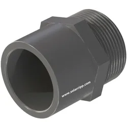 PVC-Gewindenippel 50/40 - 1 1/2 Zoll Aussengewinde