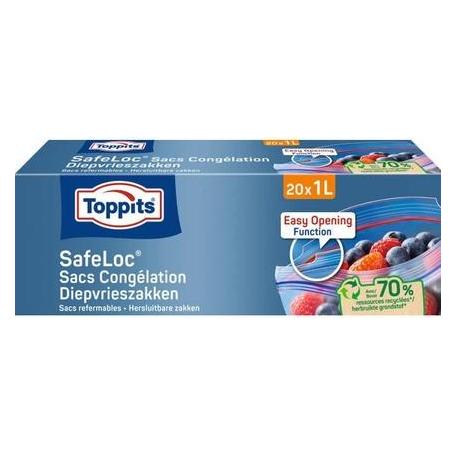 Toppits Safeloc Zipper-Gefrierbeutel 1 Liter 20 (33172632)