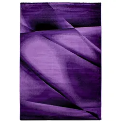 Teppich Schlafzimmer Abstrakt Elegant Waschbar Strapazierfähig Wohnzimmer Esszimmer Violett 140x200 cm – ASPEN von Kadima Design