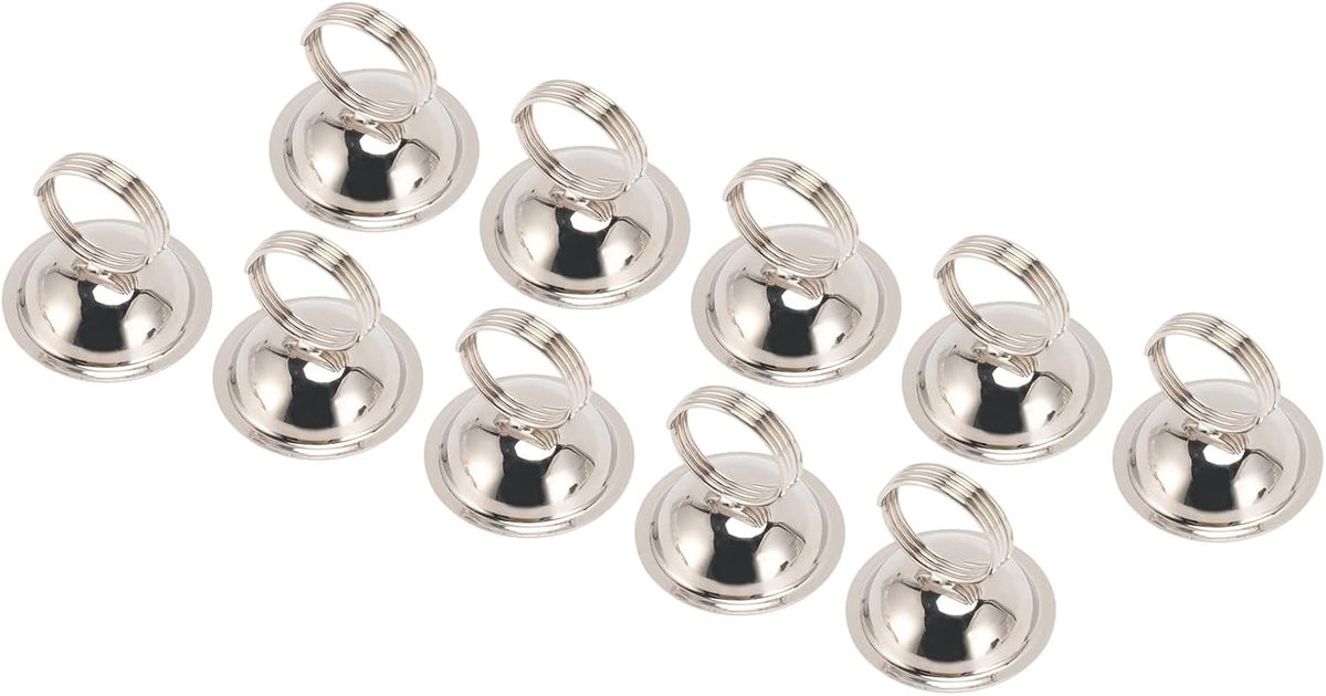 Set van 10 elegante zilveren tafelnummerhouders van roestvrij staal