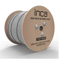 Inca Ethernetkabel ICAT7-500AG CAT7-Kabel 500M (CAT7, 500 m), Netzwerkkabel