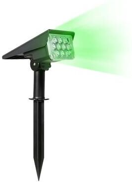 Uplift Essentials Solar Power Spotlight Adjustable Temperature Outdoor Garden Light & IP65 Waterproof Lamp green