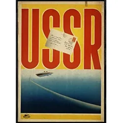POSTER Udssr Reisen A3 Schwarzer Rahmen