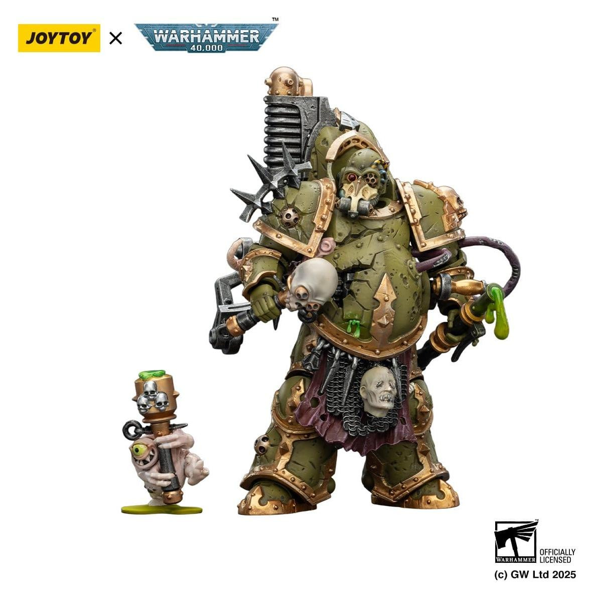 Joy Toy Warhammer 40.000 actiefiguur Death Guard Foul Blight Spawn met Plague Sprayer, 12 cm