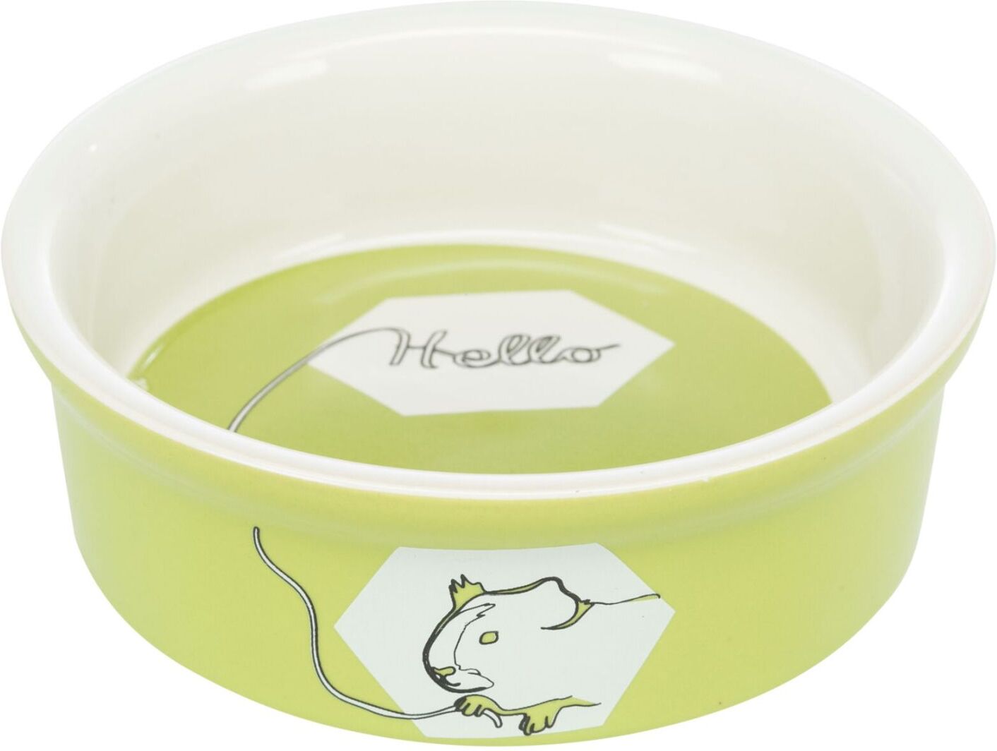 TRIXIE Napf, Comic-Meerschweinchen Hello, Keramik, 240 ml / Ø 11 cm