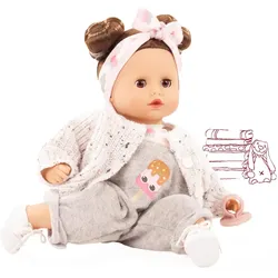 Götz Muffin Popsicle Babypuppe mit Frottee-Anzug 33 cm braunes Haar