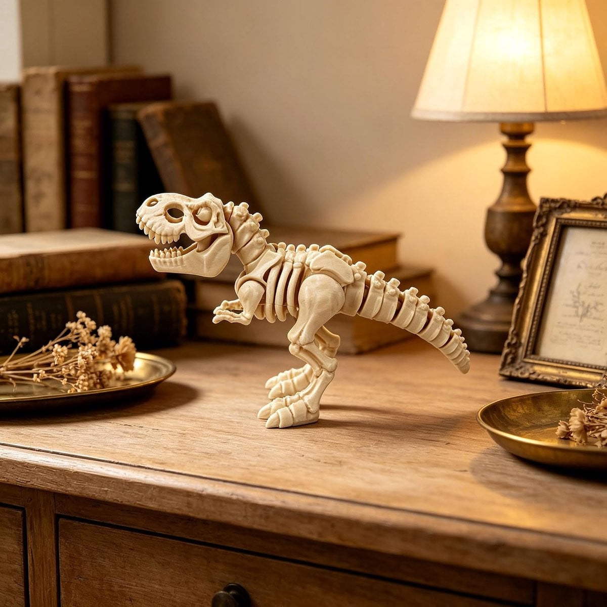 Skelet botten dinosaurus en draag figuur voor Halloween decoratie