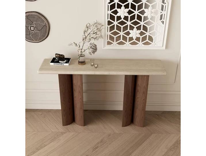 Table d'angle simple, style moderne industriel, tables consoles simples pour le salon, entrée, couloir, meubles de maison