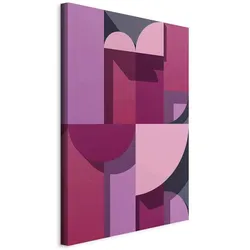 Leinwandbild Abstract Home Pink/Flieder