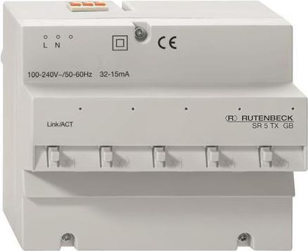 Rutenbeck Gigabit-Switch SR 5TX GB für REG Montage
