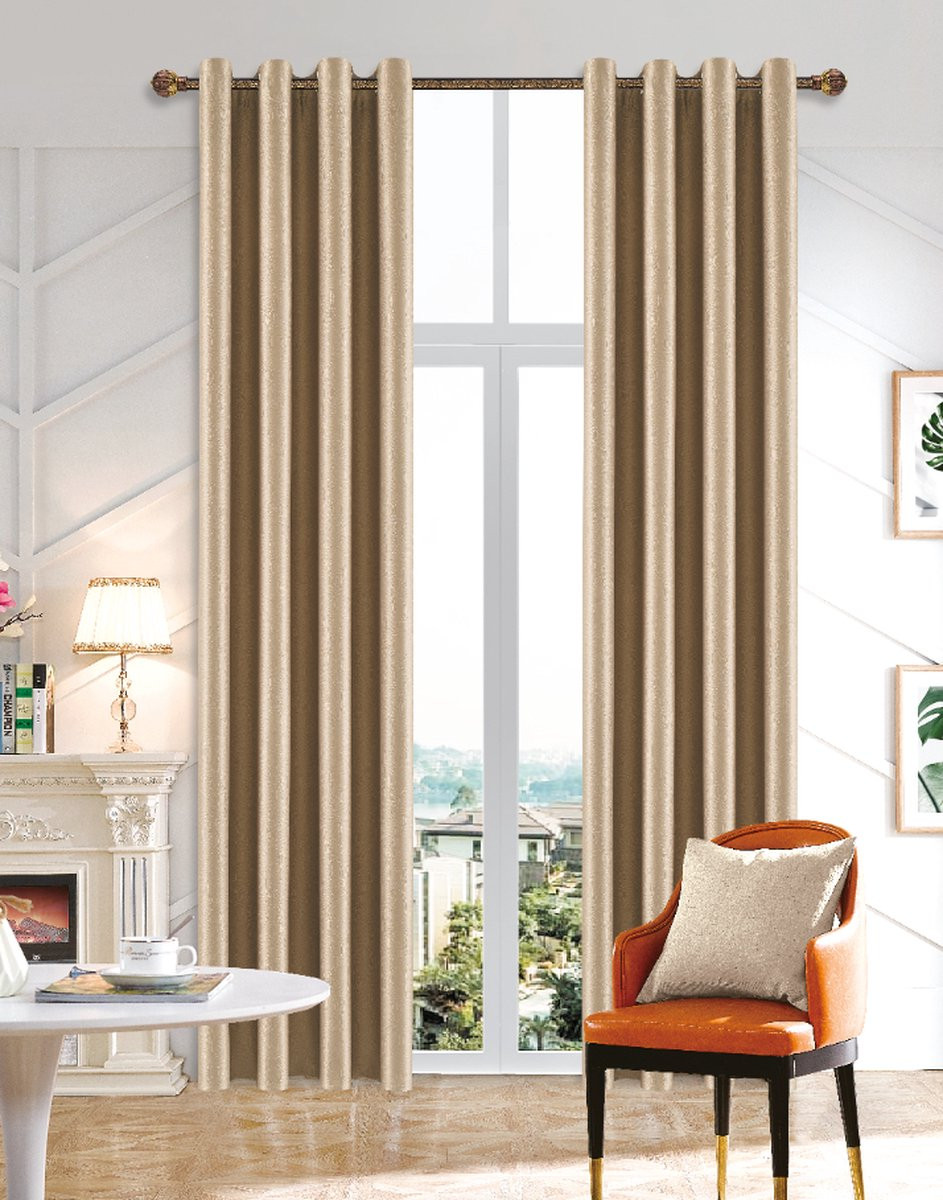 SB Line Verduisterend Gordijn met Ringen - Taupe - 140 x 260 cm
