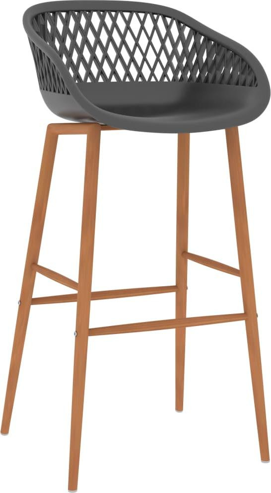 vidaXL Set van 4 Barkrukken, Grijs