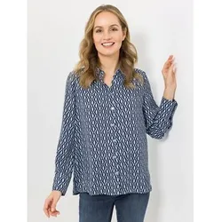 EVA LUTZ Bluse Lotte Hemdkragen Knopfleiste leger weit