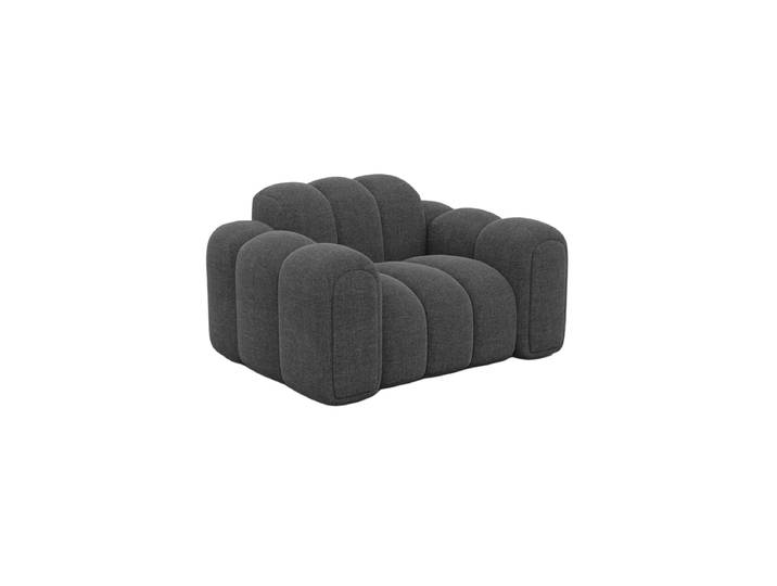 Design Loungesessel „Casamira“ mit Strukturstoff-Bezug Strukturstoff Anthrazit BLOOMINGLOFT Collection