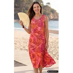 Viskose-Kleid in Muster fuchsia in Größe 48 von DW-Shop, Fuchsia, 48