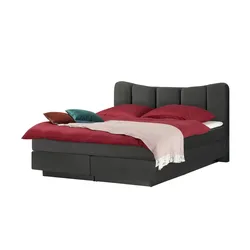 Boxspringbett  Dalur , grau , Maße (cm): B: 140 H: 110