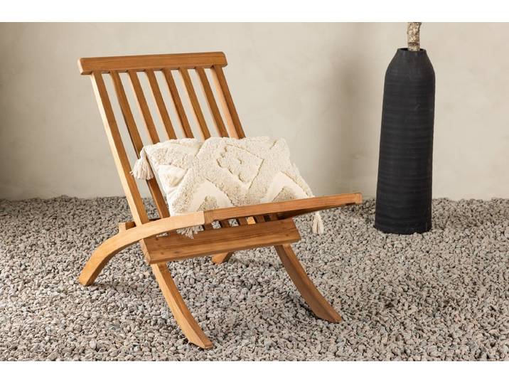 Garten- Loungesessel June - Aus Teakholz in Natur-Optik - Natur - Luxusbetten24